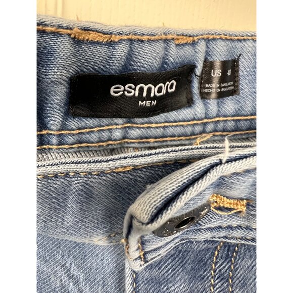 Men's Esmara Faux Denim Shorts - Picture 3 of 9